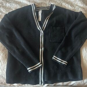 Alo black cardigan medium